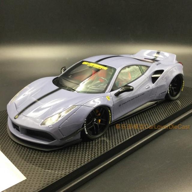 JEC Models : Nouveaut Janvier 2018 : Photos de la Liberty Walk 488 GTB LB Performance Grise au 1/18