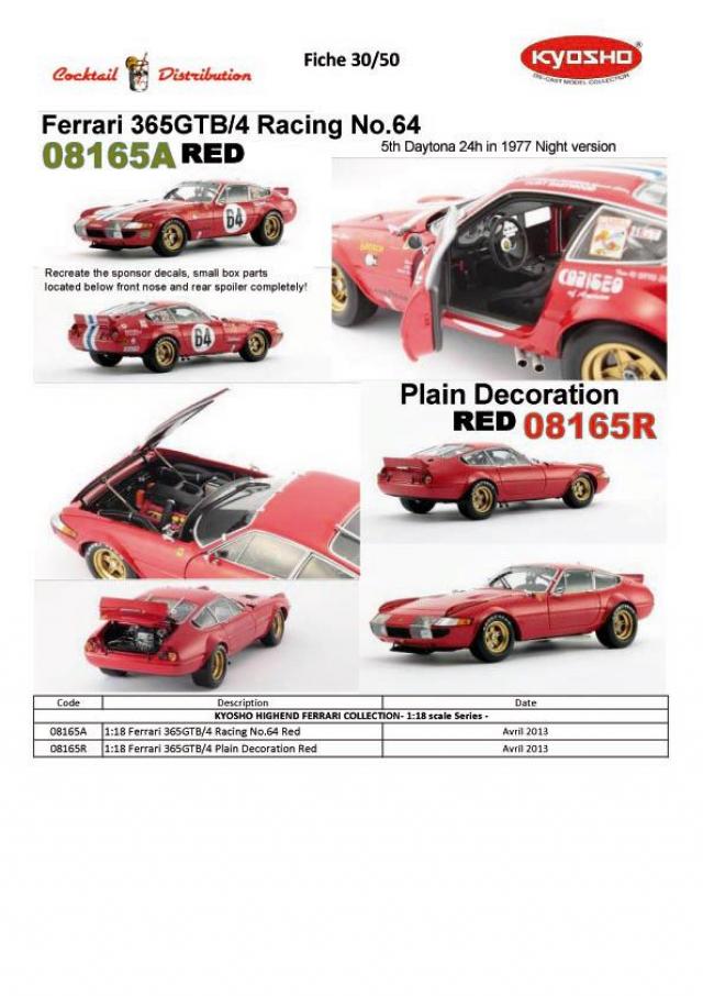 A venir : 2 nouvelles Ferrari 365 GTB/4 Competizione Kyosho 1/18